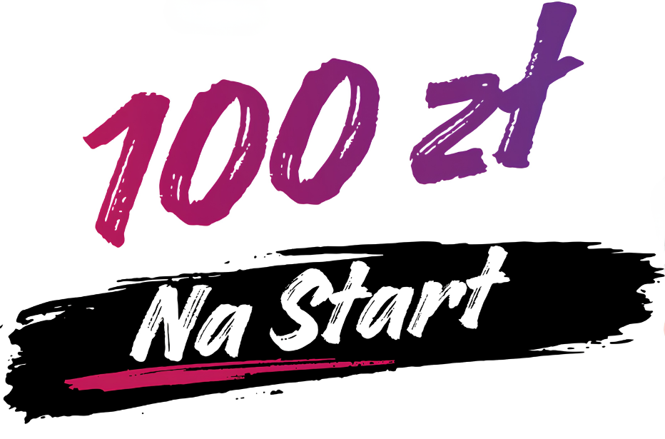 Napis graficzny 100 zł Na Start - tekst