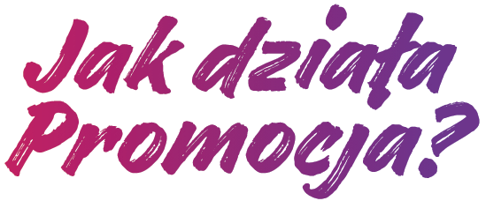 Napis graficzny Jak działa Promocja - tekst