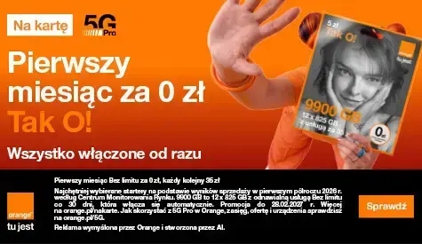 Zdjęcie do Promocja Starter z Bez limitu za 0 zł i 9900 GB przez rok w Orange na kartę