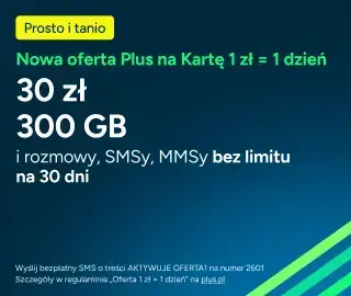 Zdjęcie do Oferta Plus na Kartę 1 zł = 1 dzień